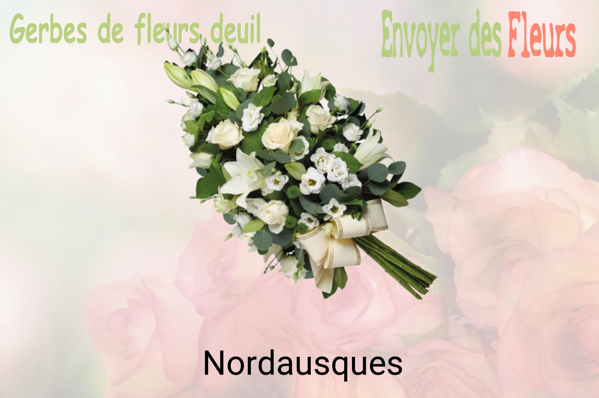 Gerbe de fleurs de deuil livrée à Nordausques